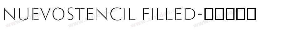 nuevostencil filled字体转换